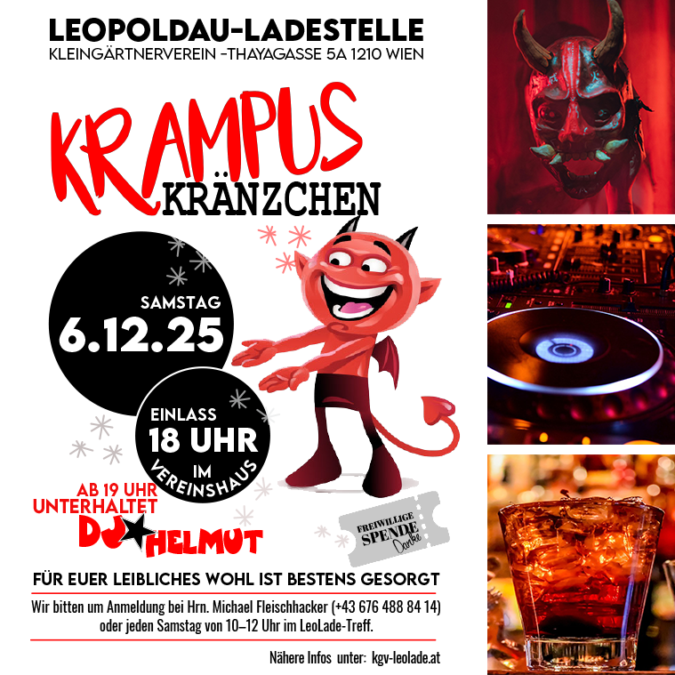Krampuskränzchen im Kleingärtnerverein Leopoldau-Ladestelle